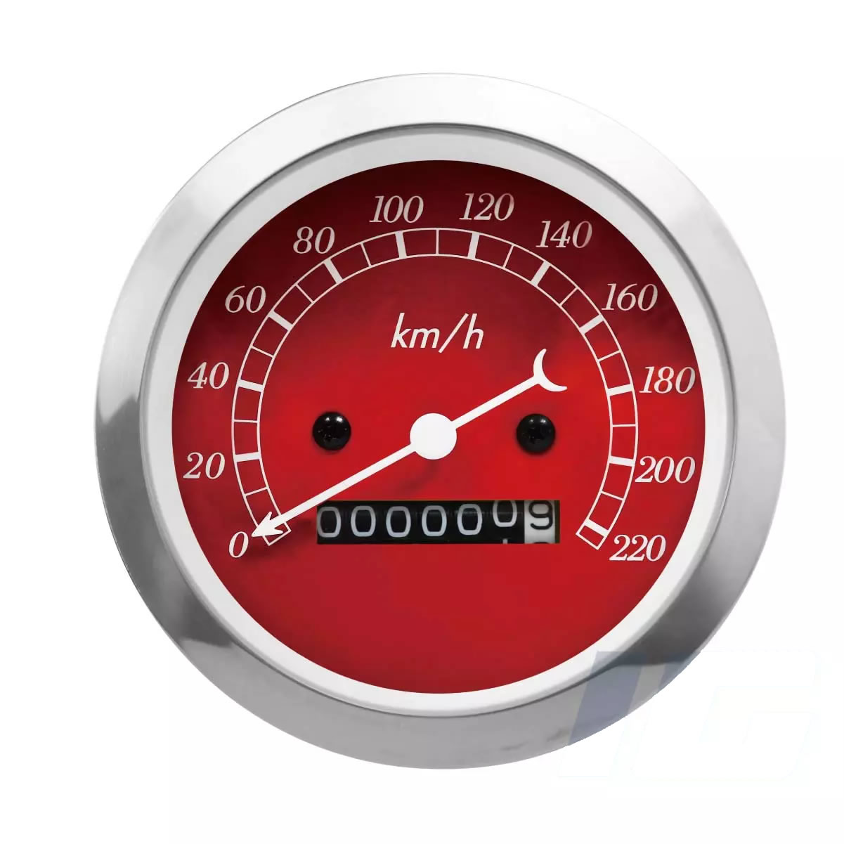 Red Face White Needle - Mechanical Speedometers